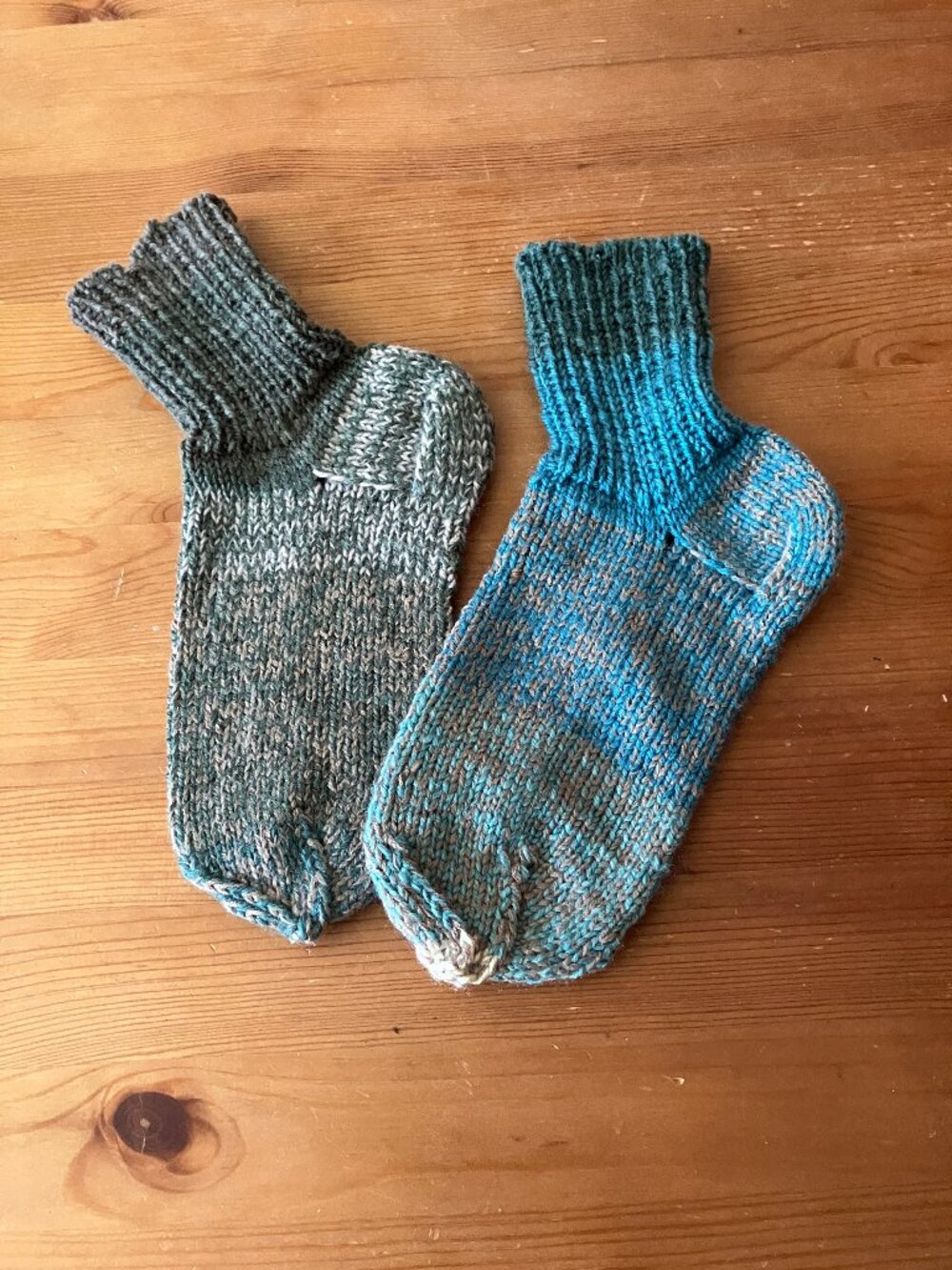 Handmade Socks from multicolored yarn Size S/M